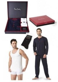 Resim Pıerre Cardın 2000 Erkek Damat Çeyiz 5 Li Set Çamaşır Pijama Takım 