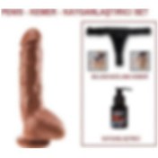 Resim Odins Shop 25 CM Belden Bağlamalı Realistik Vantuzlu Melez Penis 