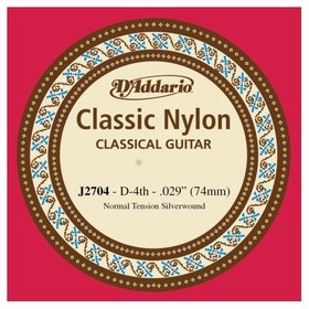 Resim D'Addario J2704 Normal Tension Tek Klasik Gitar Teli (D) 