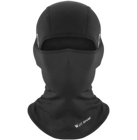 Resim Padalink Kışlık Isıtmalı Kar Maskesi, Rüzgar Koruma Ve Polar Başlık İle Gözlük Delikli Siyah 