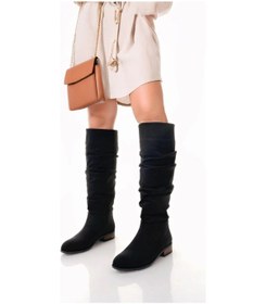 Resim Winda Siyah Süet Körüklü Çizme Resimdeki Renk 