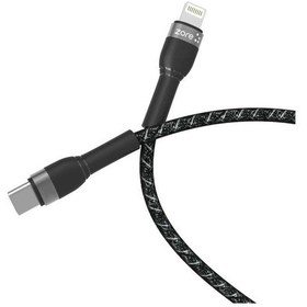 Resim Effox Siyah Shira Serisi Type-c To Lightning Pd Kablo 2 Metre 