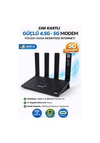 Resim 4g Sim Kartlı Modem - Wıfı6 Bağlantı - 2.4ghz - 150mpbs - Her Yere Taşıyın Her Yerde Kullanın 