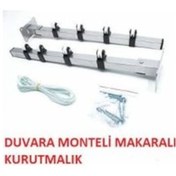 Resim Duvara Monte Makaralı Katlanır Ve Yuvarlak Küpeşte Çamaşırlık Duvara Monte Katlanir Makarali Gri 