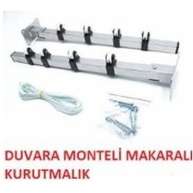 Resim Duvara Monte Makaralı Katlanır Ve Yuvarlak Küpeşte Çamaşırlık Duvara Monte Katlanir Makarali Gri 