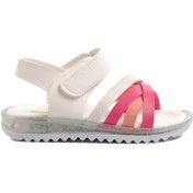Resim Ayakmod Arz 9000-b Beyaz-fuşya-pembe Bebek Sandalet 001 