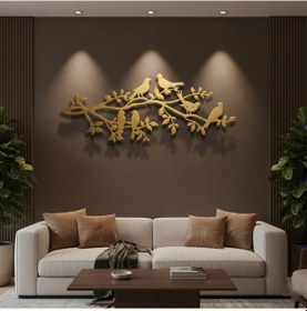 Resim Küçük Çiçekli Dallar Metal Duvar Tablosu 