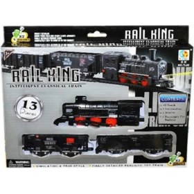 Resim Shem Küçük Pilli Işıklı Raylı Tren Seti Ekspres 13 Parça 