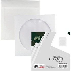Resim Gen-Of Pencereli CD Zarfı Beyaz 80 gr 1000 li Tutkallı 