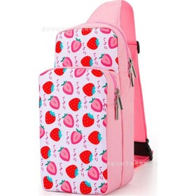 Resim Geeksen Nintendo Switch Lite Saklama Çantası Haberci Çantası Oyun Konsolu Koruyucu Kılıf Ns Animal Crossing Çilek Pembe 