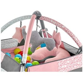 Resim Babyjem 3 Fonksiyonlu Bebek Oyun Jimnastik Halısı Gül Kurusu 