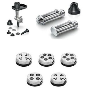 Resim Bosch Mums6 Mutfak Şefi 3 Lü Set Kıyma Aparatı- Makarna Erişte Merdanesi- Makarna Çekme Diksleri 