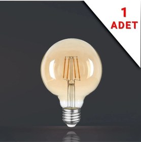 Resim Rustik Led Ampül E27 Duy G95 Glop Model 1 Adet 4 Watt 