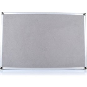 Resim 90x120 Duvara Monte Kumaşlı Pano Metal Çerçeveli Gri 