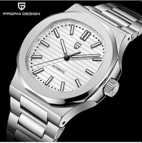 Resim Pagani Design Pd-1728 Nautilus Erkek 40mm 100m Su Geçirmez Seagull St6 Otomatik Mekanik Saat Safir Işıklı Saat Beyaz 