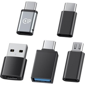 Resim 5'li Paket USB-C'den USB 3.0'a OTG Adaptör, Tip C Dişi - Android Erkek, iPhone Dişi - Tip C Erkek, iPhone 15 Pro Max ve Samsung için Uygun 
