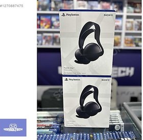 Resim Sony PS5 Pulse Elite Siyah Kablosuz Kulak Üstü Oyuncu Kulaklığı 