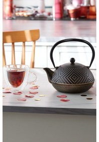 Resim Karaca Döküm Demlik-Teapot 900 Ml Dark Gold 