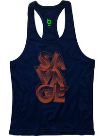 Resim BLUU Savage Fitness Gym Tank Top Sporcu Atleti 
