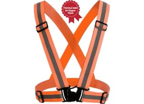 Resim Esm Yüksek Görünümlü Reflektörlü Pratik Şerit Ikaz Yeleği ( Esnek ) - Turuncu 