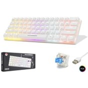 Resim Hadron G508B Kablolu Oyuncu Mini Klavye Mekanik Blue Switch Rgb Q Beyaz 