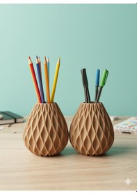 Resim Kalemlik -ahşap Baskı Dekoratif Kalemlik Ahşap 