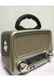 Resim Everton Shop Rt-819 Solar Paneli Nostaljık Fm,aux,usb Radyo Müzik Çalar Rt-819 