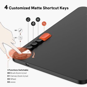 Resim Hype Store Veikk VO1060 10x6 5 Kısayol Tuşlu Sağ/Sol El Uyumlu Grafik Tablet+Kalem 