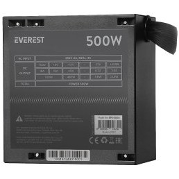 Resim EVEREST EPS-500A, 500W, 12cm Fan, ATX, GAMING Power Supply (PSU) Bulk 