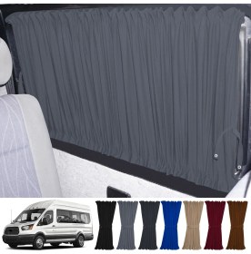 Resim Oto Pandami Ford Transit T18 7.nesil 2014-2023 Uyumlu Gri Raylı Oto Perde Takımı 