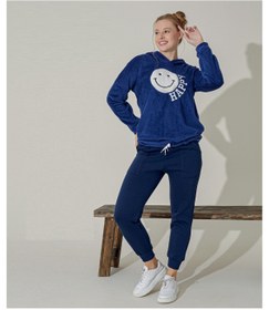 Resim tissue Welsoft Hoodie Kadın Eşofman Takımı (Happy) 