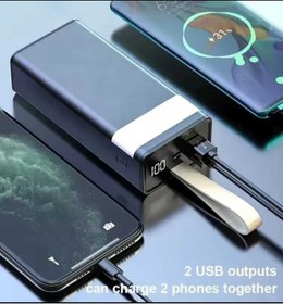 Resim Asfal El Fenerli Taşınabilir 30000 Mah Powerbank 22.5W Hızlı Şarj Özellikli Göstergeli Kablolu Powerbank 