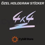 Resim CybillStore 4x4 Hologram Sticker1 12x4 Cm 2 Adet 