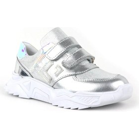 Resim Rakerplus Hakiki Deri Gümüş Renl Cırtlı Kız Çocuk Sneaker Ayakkabı 
