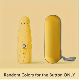 Resim Oldfriend Sarı Altı Bölmeli Şemsiye Cep Şemsiyesi Portatif 