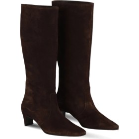 Resim Bueno Shoes Kahverengi Süet Kadın Topuklu Çizme 