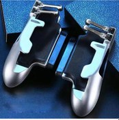 Resim Gümüş-iPad Uyumlu Android Tablet Tetik Pubg 6 Parmak Yangın Aksesuarları Denetleyici Gamepad Joystick Oyun Oyunu 