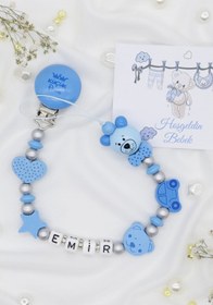 Resim lilamtasarım Isimli Emzik Zinciri - Emzik Askısı - Bebek Hediyesi Bez026 