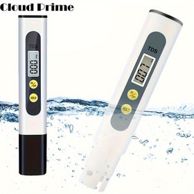 Resim Cloud Prime Taşınabilir TDS Su Kalitesi Test Cihazı Kalem - Dijital Ekran, Doğru Ölçüm, Pil Gücüyle Çalışan, Beyaz Plastik, İç Mekan Kullanımı için İdeal, İç Mekan Su Test Cihazı | Dijital Ekran Test Cihazı | Plastik Yapı, İçme Suyu için Su Test Cihazları 