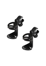 Resim Hombey 360 Derece Döner Bisiklet Su Sırtlığı - Bebek Arabası Biberon Tutucu Ve Çanta Kanca Seti Siyah, 2 Adet, Evrensel Boyut Çok Renkli 