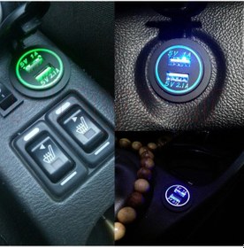 Resim Araç Çift Port Usb Şarj 12-32 Volt Oto Şarj Kırmızı 