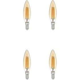 Resim Heka LED Filament Rustik Ampul 6W Gün Işığı - 4 Adet 