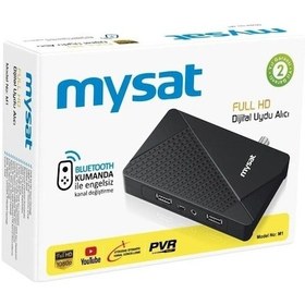 Resim Mysat M1 Youtube Full Hd Bluetooth Kumanda Dijital Uydu Alıcı 