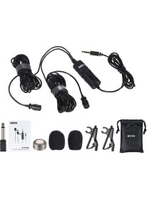 Resim Boya Çok Yönlü Ikili Yaka Mikrofonu BY-M1DM 