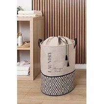 Resim Bohe Yuvarlak Torbalı Düzenleyici Kirli Çamaşır Oyuncak Sepeti Organizer 