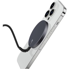 Resim Esr Mini Kablosuz Şarj Cihazı, 1,5m Kablolu Taşınabilir Cep Telefonu Hızlı Şarj Cihazı Siyah 