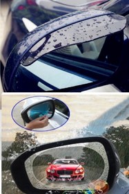 Resim naque 2 Li Set Universal Araç Ayna Yağmur Koruyucu - Yağmur Kaydırıcı Film Seti 