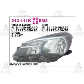 Resim Depo 212111klldem2 Ön Far Sol Toyota Yaris 14- 