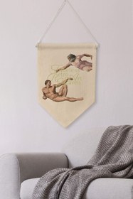 Resim Oturma Odası Pinterest Duvar Dekoru, Sanat Serisi, Kanvas Flama Askılı Duvar Örtüsü NO:443 - Renkli - 11 / 30 x 40 