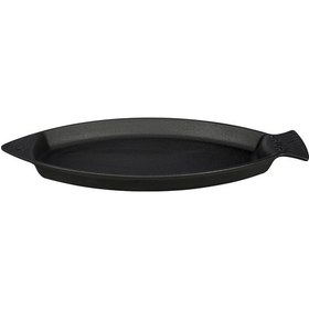 Resim Lava Döküm 8 Li Set Balık Tabağı Döküm Demir Yekpare Kulplu Ölçü 15x24cm. 